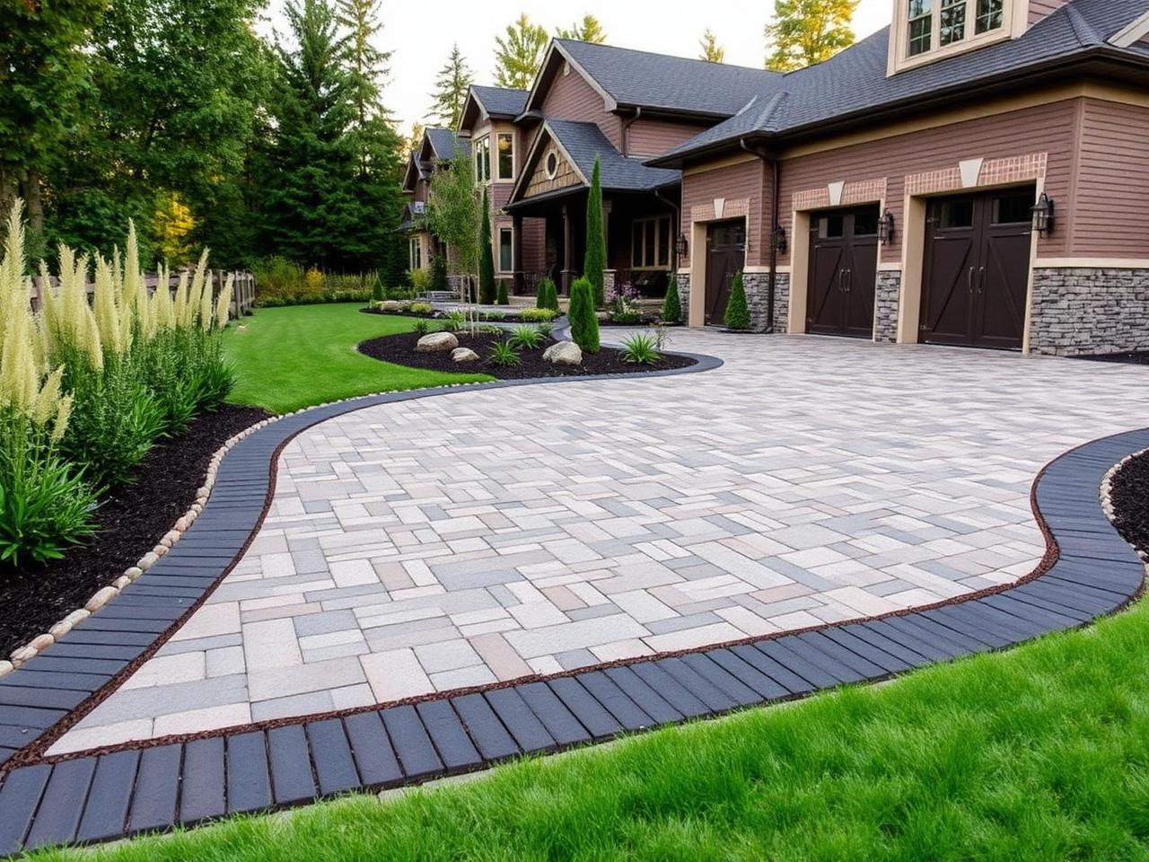 Natural stone driveway — Manotick
